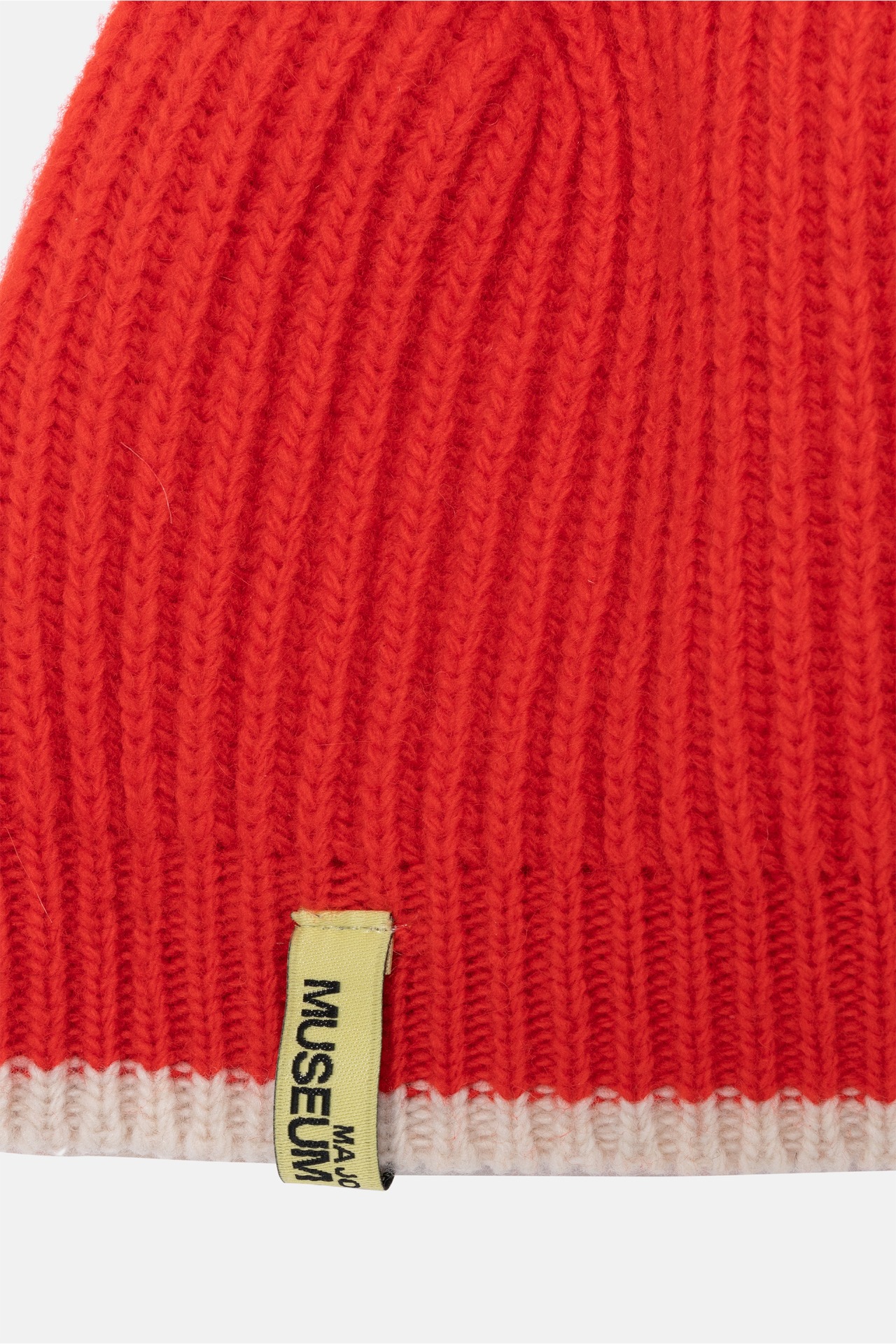 CASHMERE BLEND KNIT BEANIE_RED