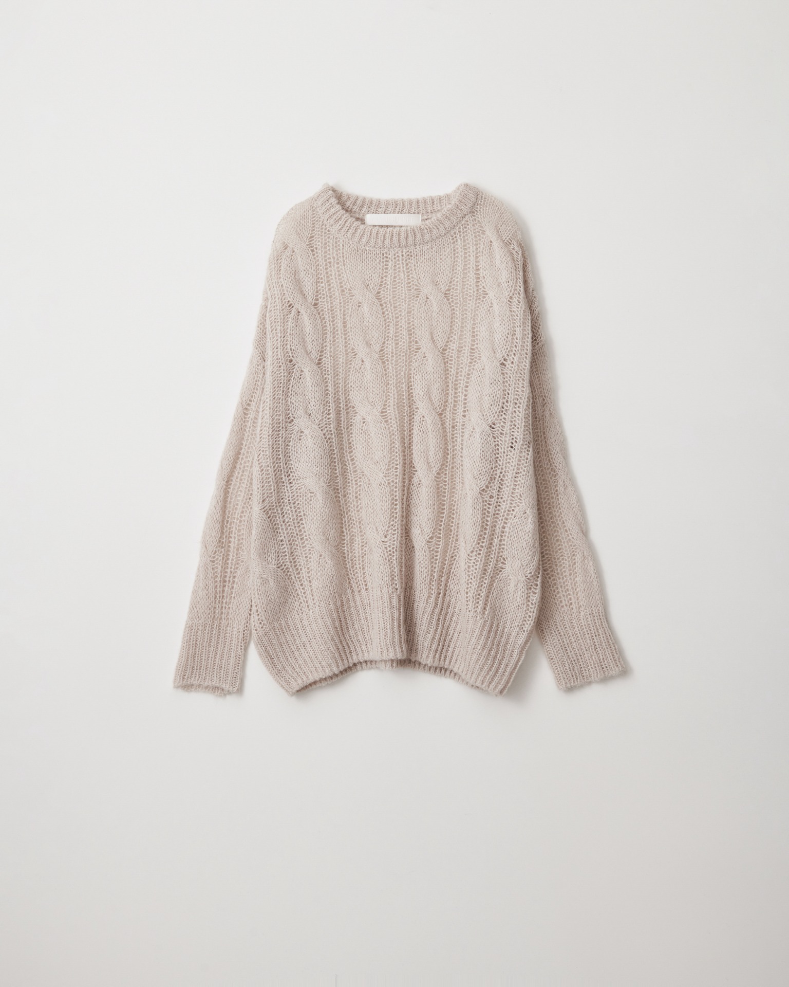 SHEER ROUND OVER KNIT_IVORY