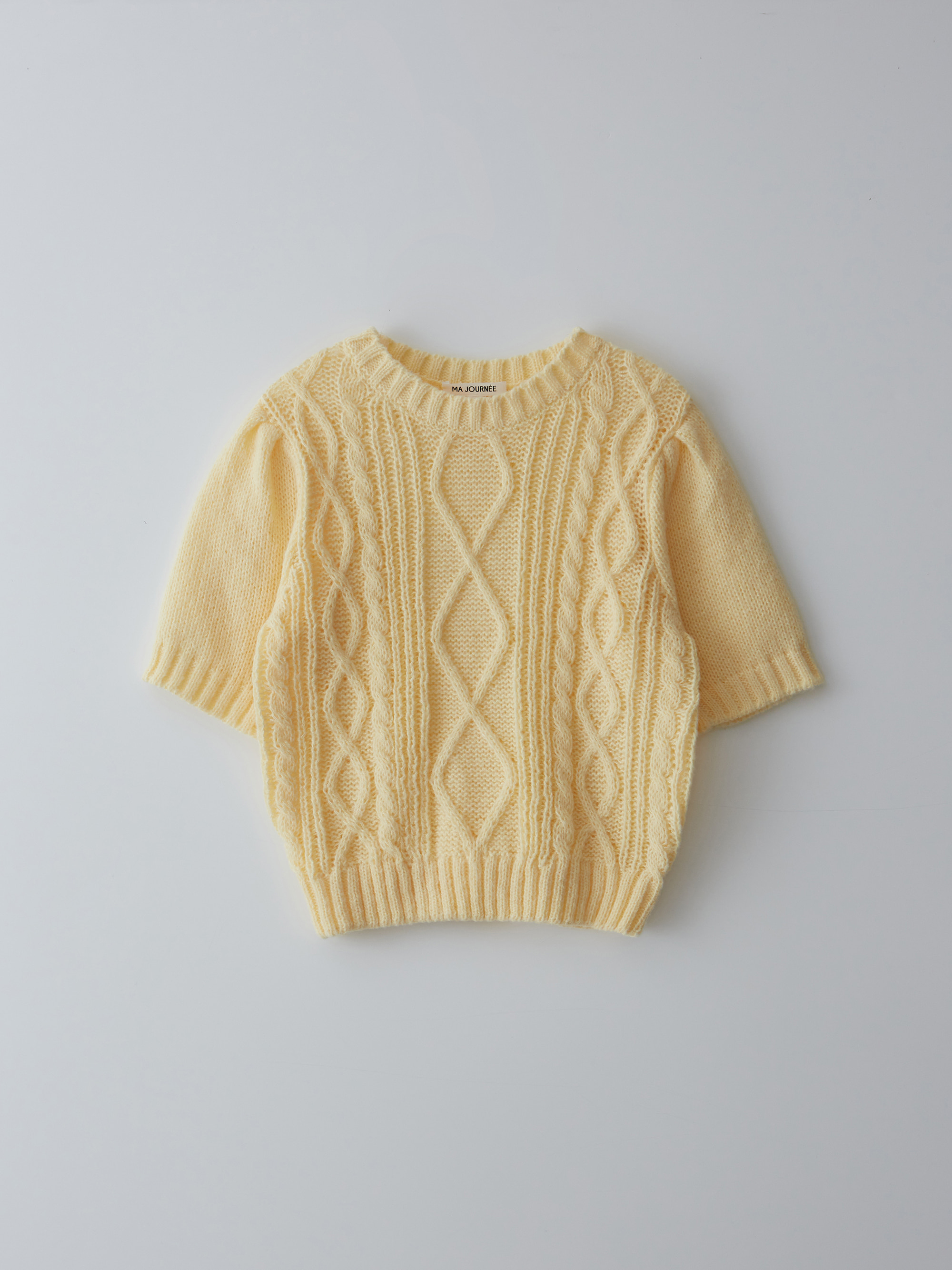 FISHERMAN CABLE KNIT_YELLOW