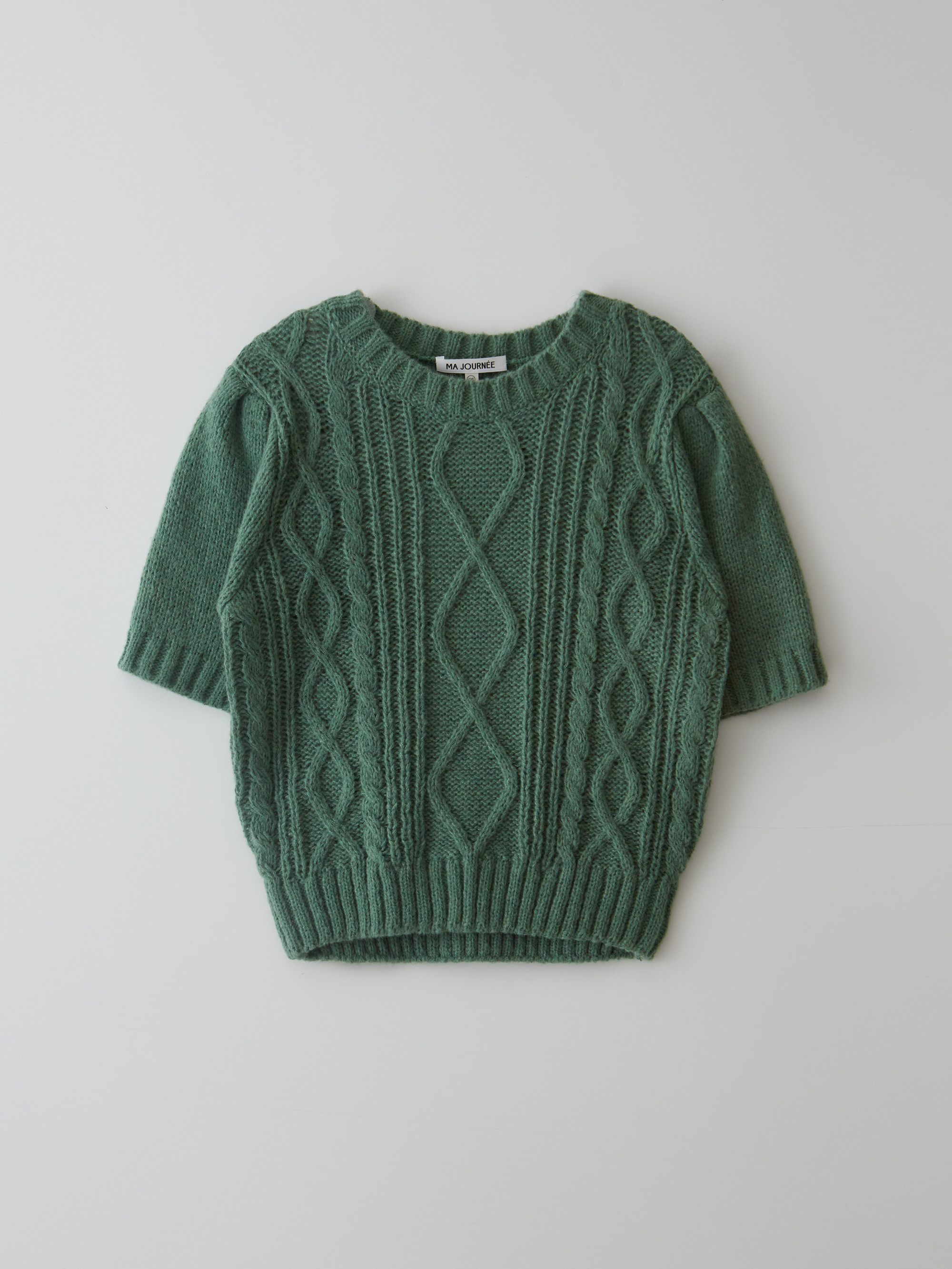 FISHERMAN CABLE KNIT_GREEN