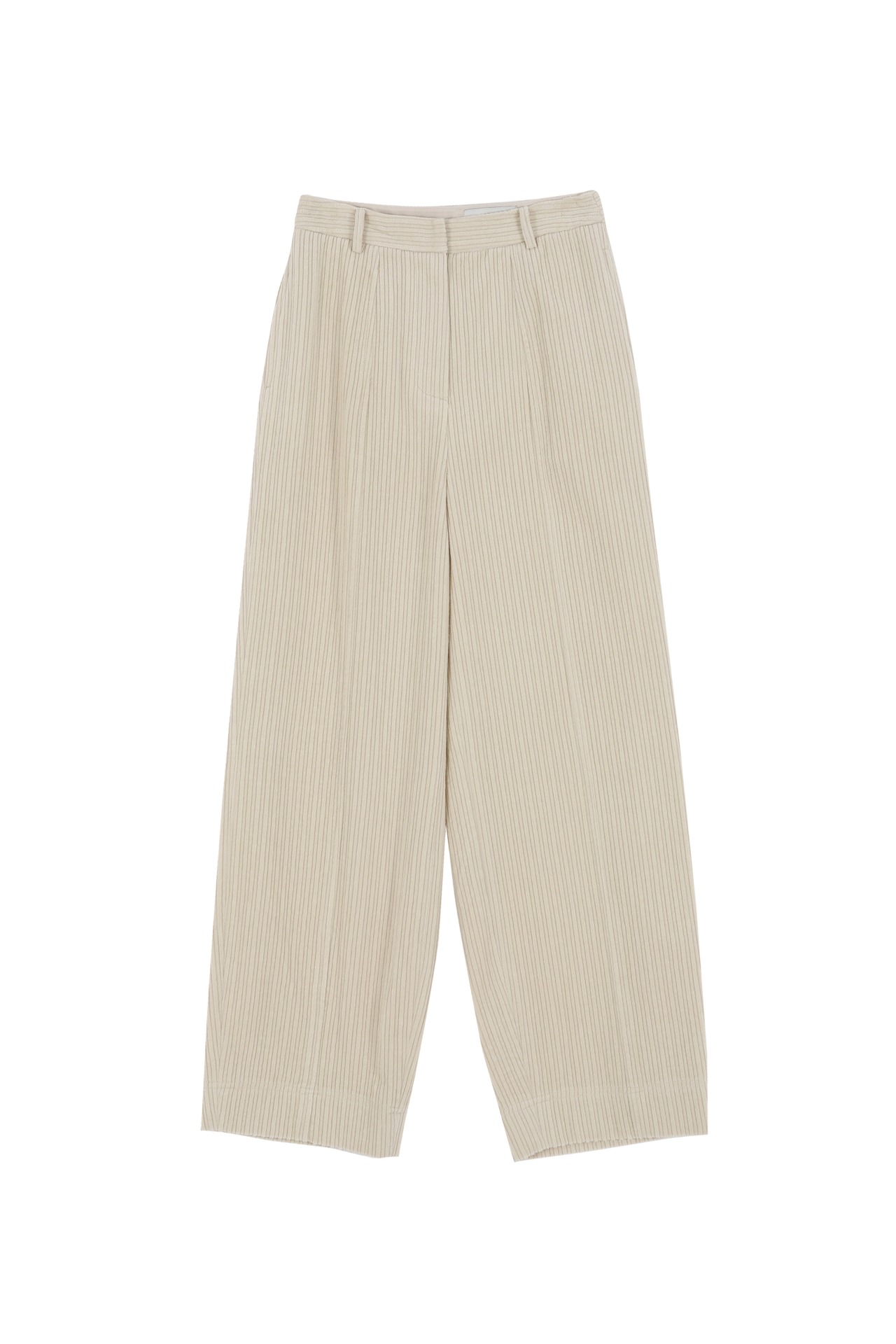 CORDUROY CURVED PANTS_IVORY