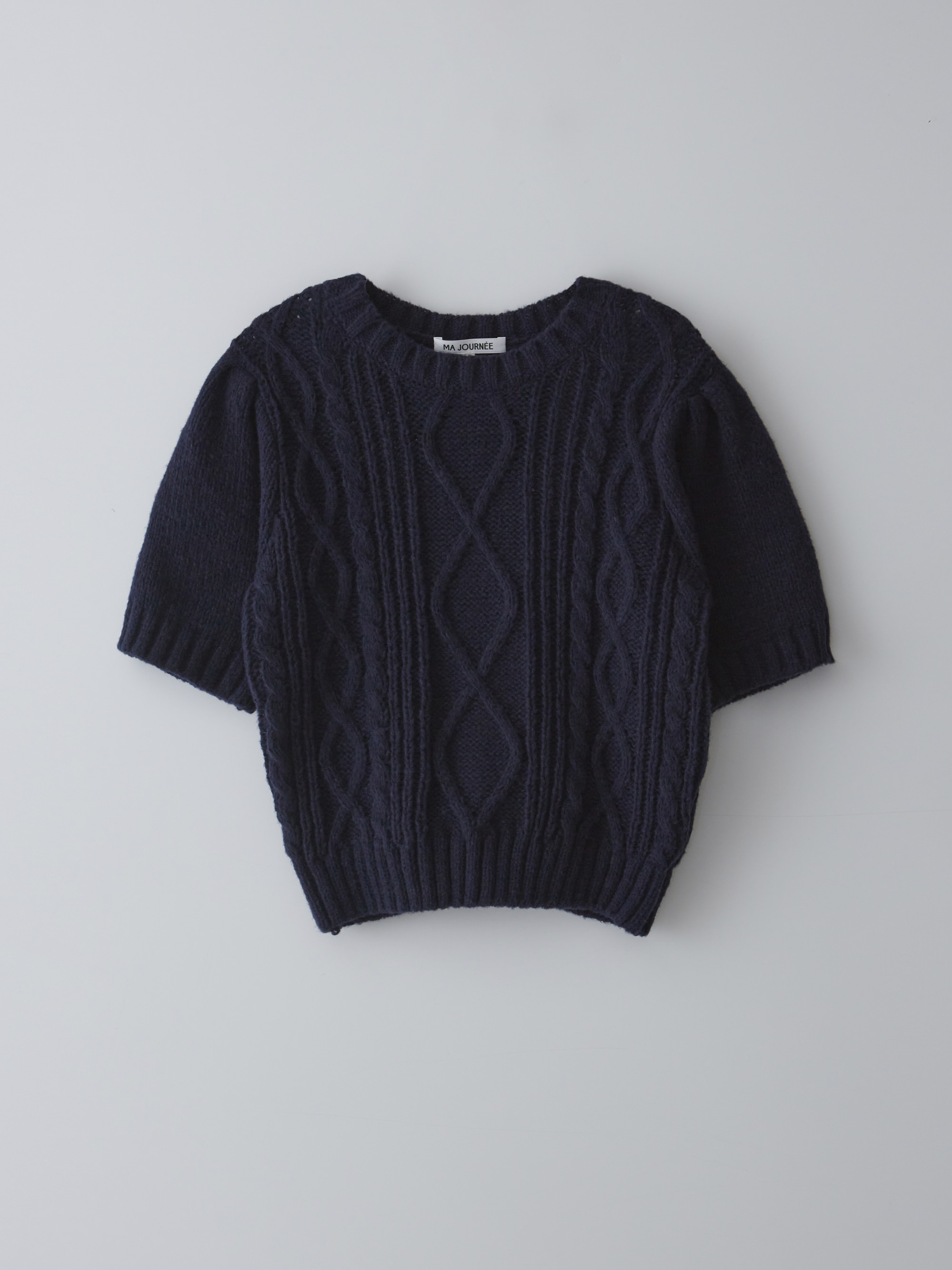 FISHERMAN CABLE KNIT_NAVY